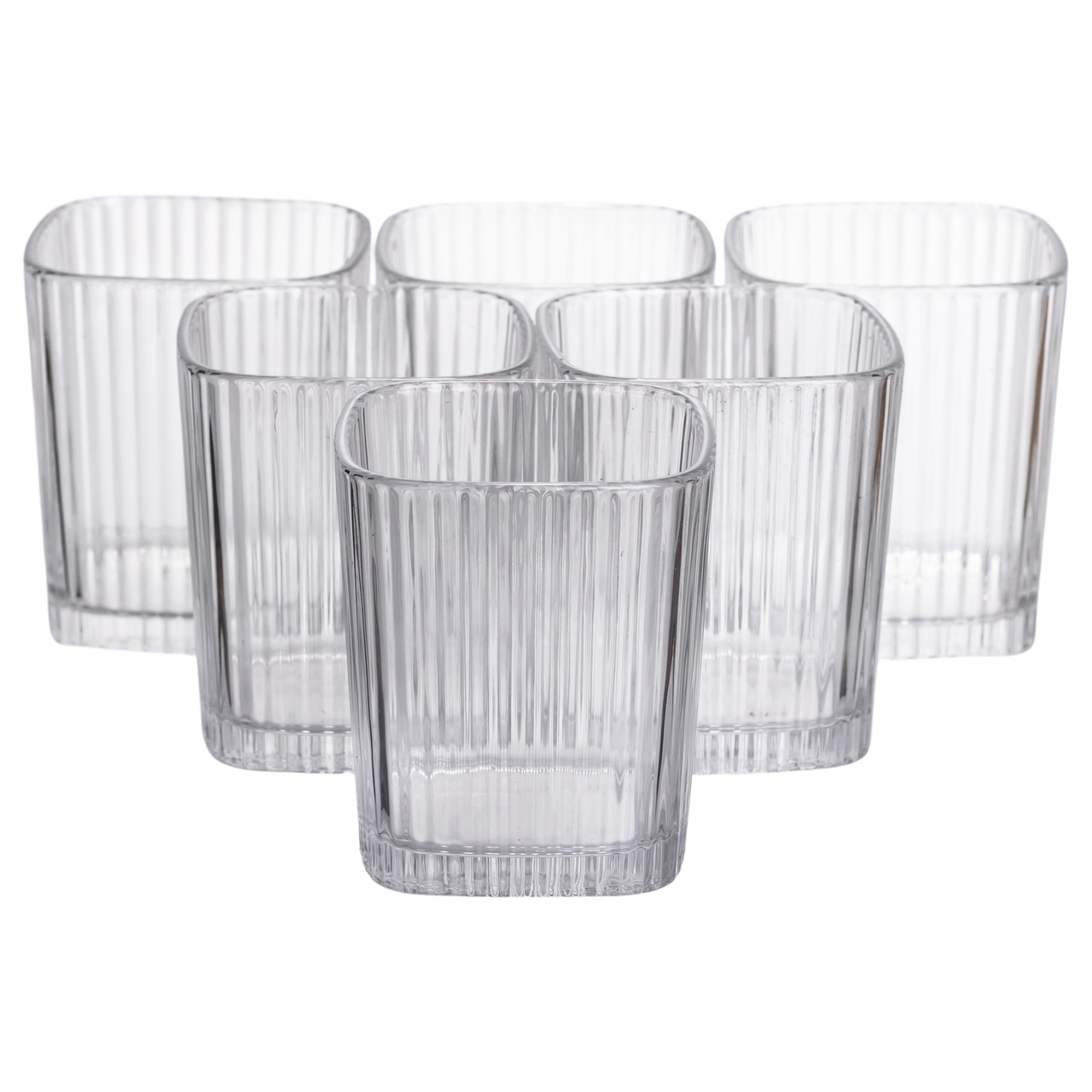 Набір склянок 6 (шт) 250 (мл) для лимонадів, соку, води, коктейлів Прозорий HP-19-AY-2 - Зображення 1