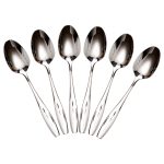 Набір столових ложок 6 штук з нержавіючої сталі 20 (см) Срібло HP-8-17