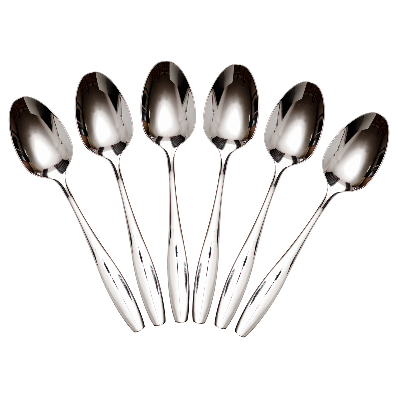 Набір столових ложок 6 штук з нержавіючої сталі 20 (см) Срібло HP-8-17 - Зображення 1