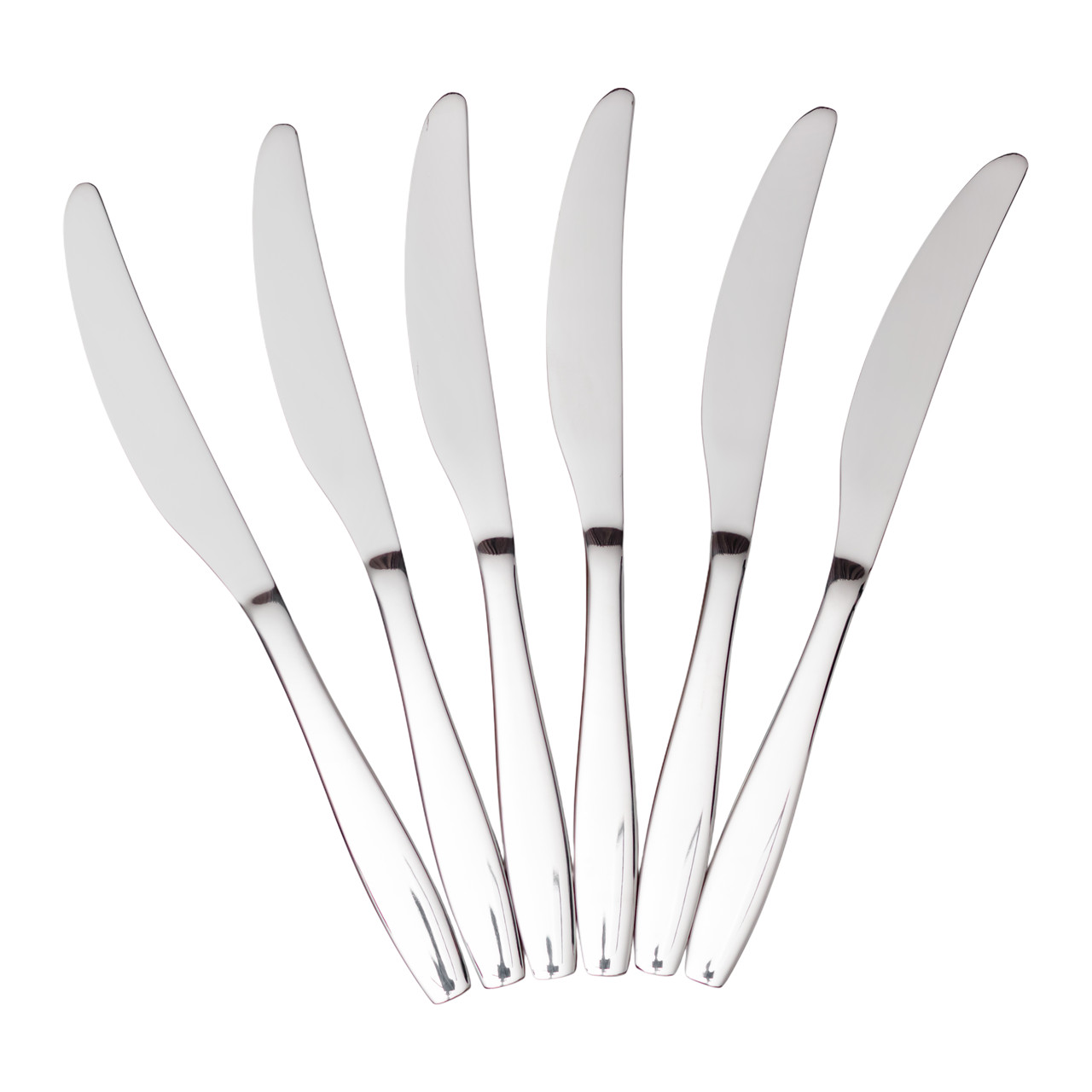 nabor_stolovyh_nozhey_6_shtuk_nozhi_servirovochnye_iz_nerzhaveyushchey_stali_23_5_sm_serebro-1 Набір столових ножів 6 штук з нержавіючої сталі 23.5 (см) Срібло HP-8-21 - Зображення 1