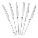 Набір столових ножів 6 штук з нержавіючої сталі 23 (см) Срібло HP-8-26