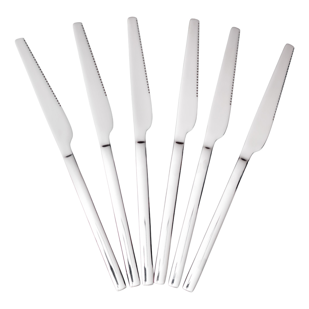 Набір столових ножів 6 штук з нержавіючої сталі 23 (см) Срібло HP-8-26 - Зображення 1