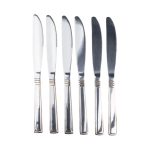 Набір столових ножів 6 шт нержавіюча сталь хром із золотом HP700