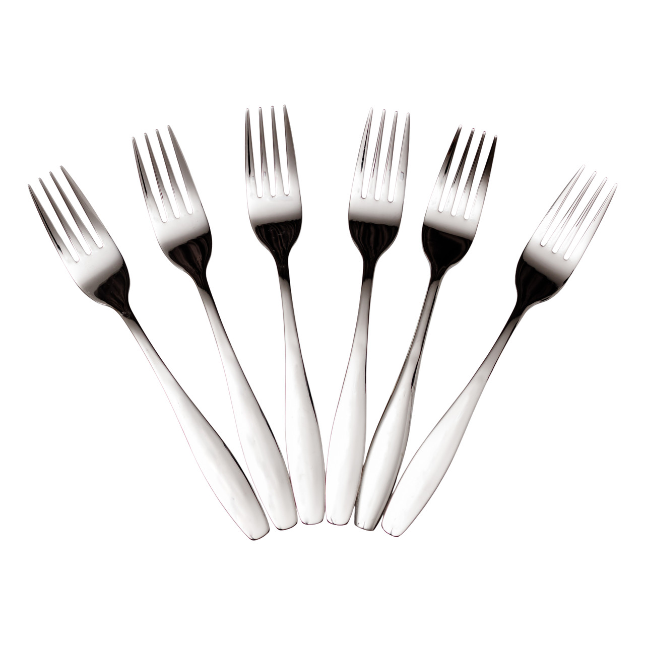 Набір столових виделок 6 штук з нержавіючої сталі 20 (см) Срібло HP-8-18 - Зображення 1