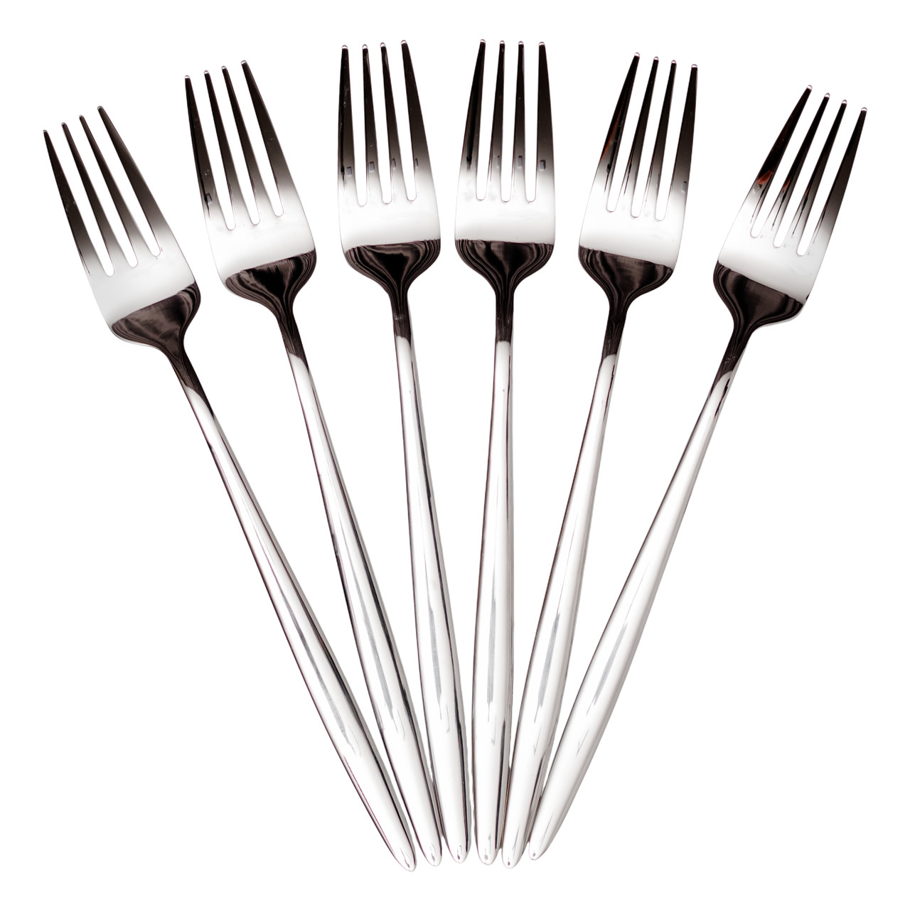Набір столових виделок 6 штук виделки кухонні з нержавіючої сталі 21 (см) Срібло HP-8-28 - Зображення 1