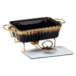 Настільний марміт 1 літр прямокутний порцелянаовий марміт з підігрівом HP1046 - Зображення 3