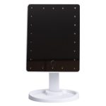 Настільне дзеркало з підсвічуванням 22 LED для макіяжу 21х16 см прямокутне на ніжці USB Біле HP-10-4AW - Зображення 3