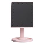 Настільне дзеркало з підсвічуванням 22 LED для макіяжу 21х16 см прямокутне на ніжці USB Рожеве HP-10-4AP - Зображення 4