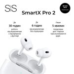 Навушники бездротові TWS SmartX Pro 2 Premium Bluetooth навушники з мікрофоном SAP2P - Зображення 8