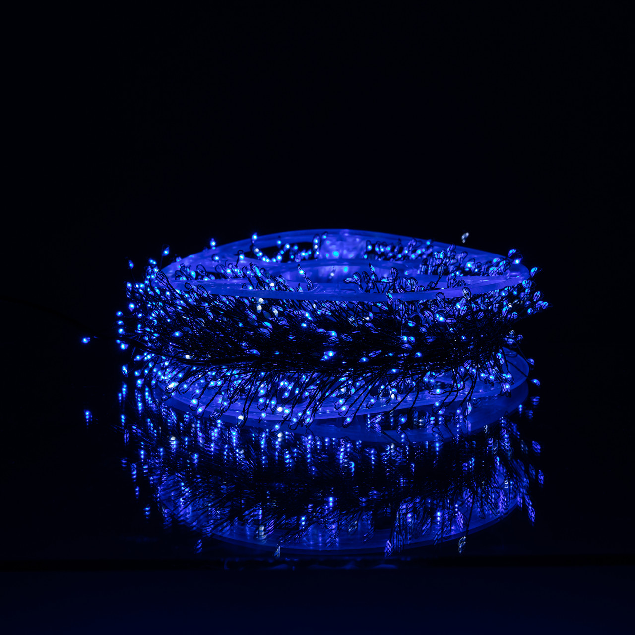 Новорічна гірлянда Хвойна лапа кімнатна роса 100 м 3000 LED зелений провід Синє сяйво D3000L100MGBL - Зображення 3