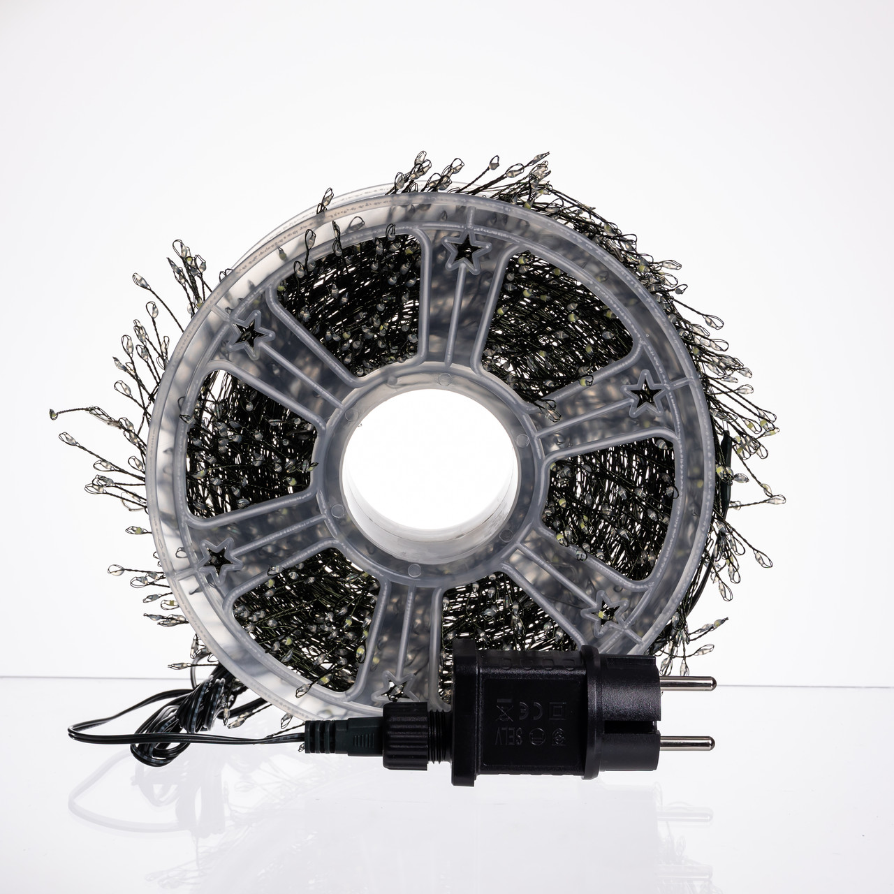 Новорічна гірлянда Хвойна лапа кімнатна роса 100 м 3000 LED зелений провід Синє сяйво D3000L100MGBL - Зображення 6