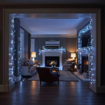 Новорічна гірлянда кімнатна нитка 14 м 160 LED кімнатна гірлянда чорний провід Біле світло W160LED16MBW - Зображення 7