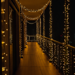 Новорічна гірлянда кімнатна нитка 14 м 160 LED чорний провід Жовтий W160LED16MBY - Зображення 6