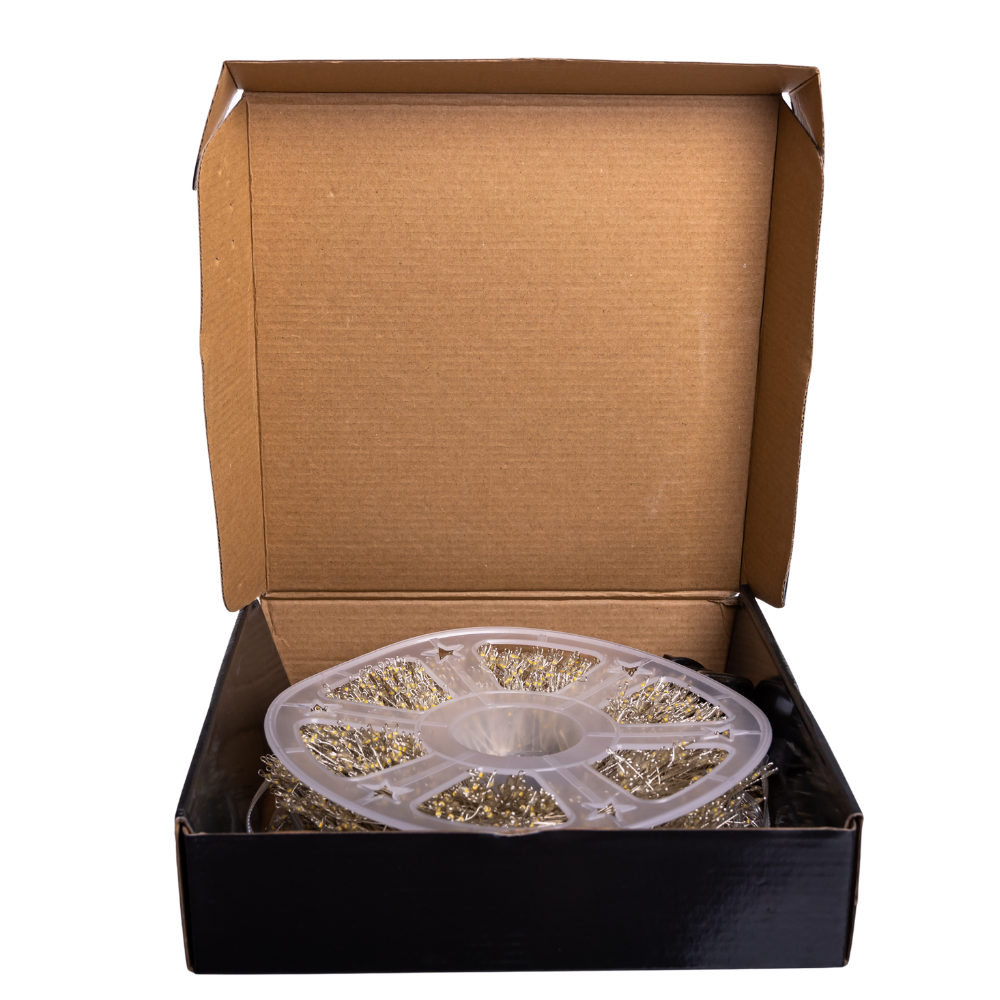 Новорічна гірлянда кімнатна роса Хвойна лапа 50 м 1500 LED білий провід Синє сяйво D1500L50MWBL - Зображення 4