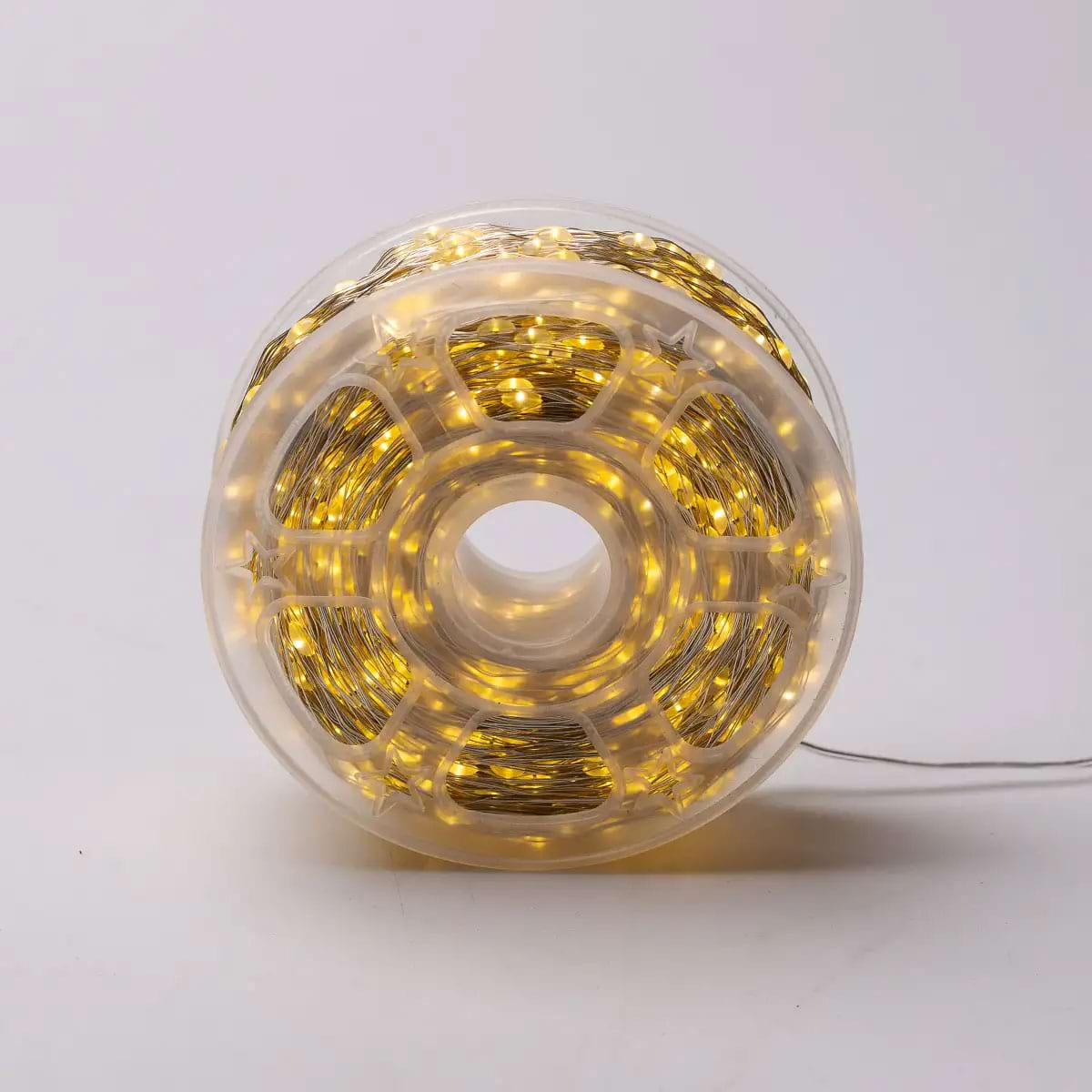 Гірлянда роса на пульті 200 метрів на 2000 світлодіодів крапля білий провід жовтий 2000L200MWY - Зображення 8