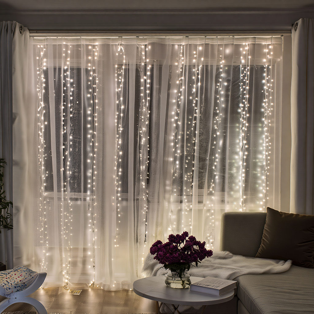 Новорічна гірлянда Хвойна лапа 3х2 м 400 LED  Біле світло D400LED2MW - Зображення 2