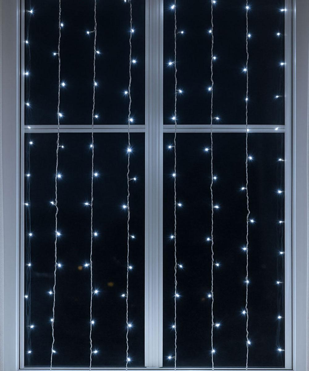Новорічна гірлянда штора 1,5х1,5 м 64 LED білий провід Білий ZWM1564LEDW - Зображення 2