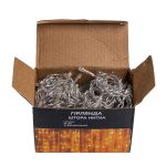 Новорічна гірлянда штора 1,5х1,5 м 64 LED кімнатна гірлянда білий провід Жовте світло ZWM1564LEDY - Зображення 5