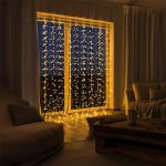 Новорічна гірлянда штора 3х2 м 144 LED кімнатна білий провід Жовтий ZWM32144LEDY - Зображення 3
