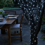 Новорічна гірлянда вулична 30 м 300 LED з сонячною батареєю чорний провід Білий SB300L30MBW - Зображення 4