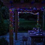 Новорічна гірлянда вулична 30 м 300 LED з сонячною батареєю чорний провід Мультиколір SB300L30MBML - Зображення 3