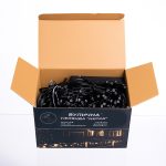 Новорічна гірлянда вулична 30 м 300 LED з сонячною батареєю чорний провід Синій SB300L30MBBL - Зображення 5