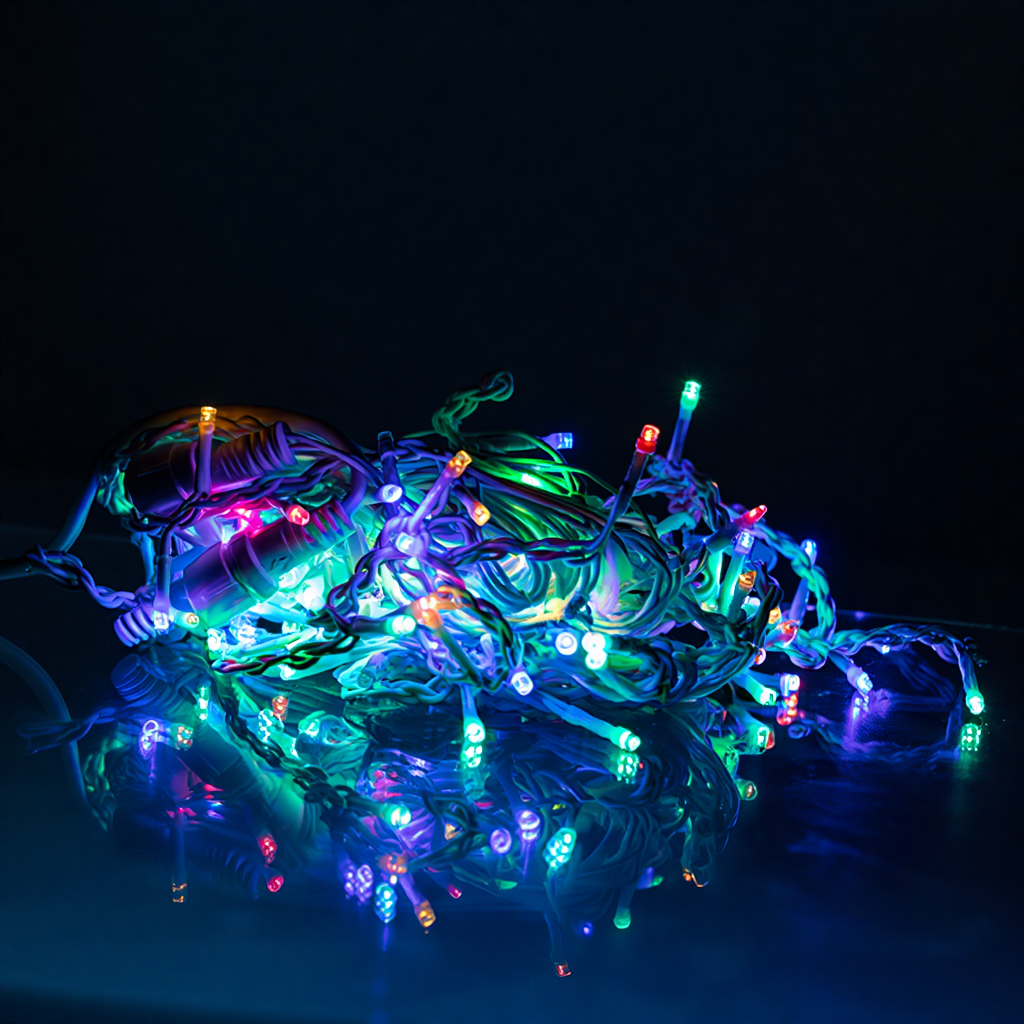 Новорічна гірлянда вулична Бахрома 6 м 105 LED білий провід Мультиколор 6MWMLNEW - Зображення 2