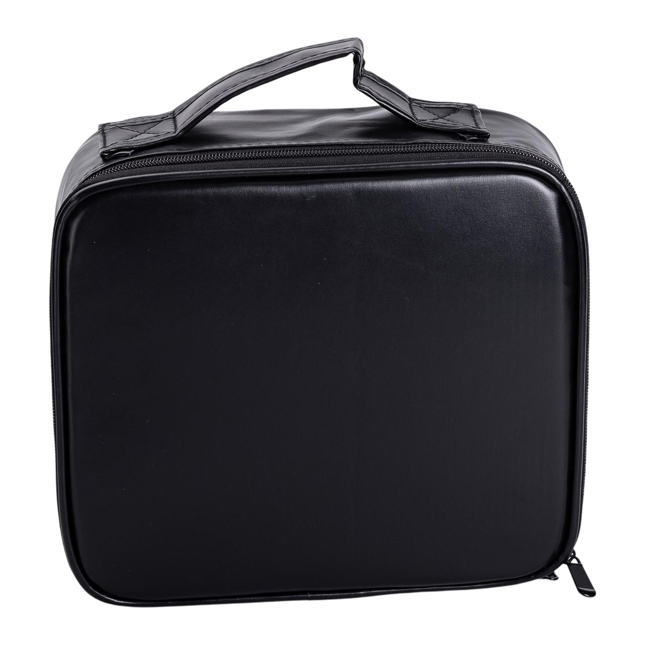 Органайзер косметичка з еко шкіри з дзеркалом та підсвічуванням 26×22×9 см HP-10-2AB - Зображення 2