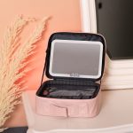 Органайзер косметичка з еко шкіри з дзеркалом та підсвічуванням 26×22×9 см HP-10-2AP - Зображення 9