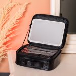 Органайзер косметичка з еко шкіри з дзеркалом та підсвічуванням 26×22×9 см HP-10-2AB - Зображення 5