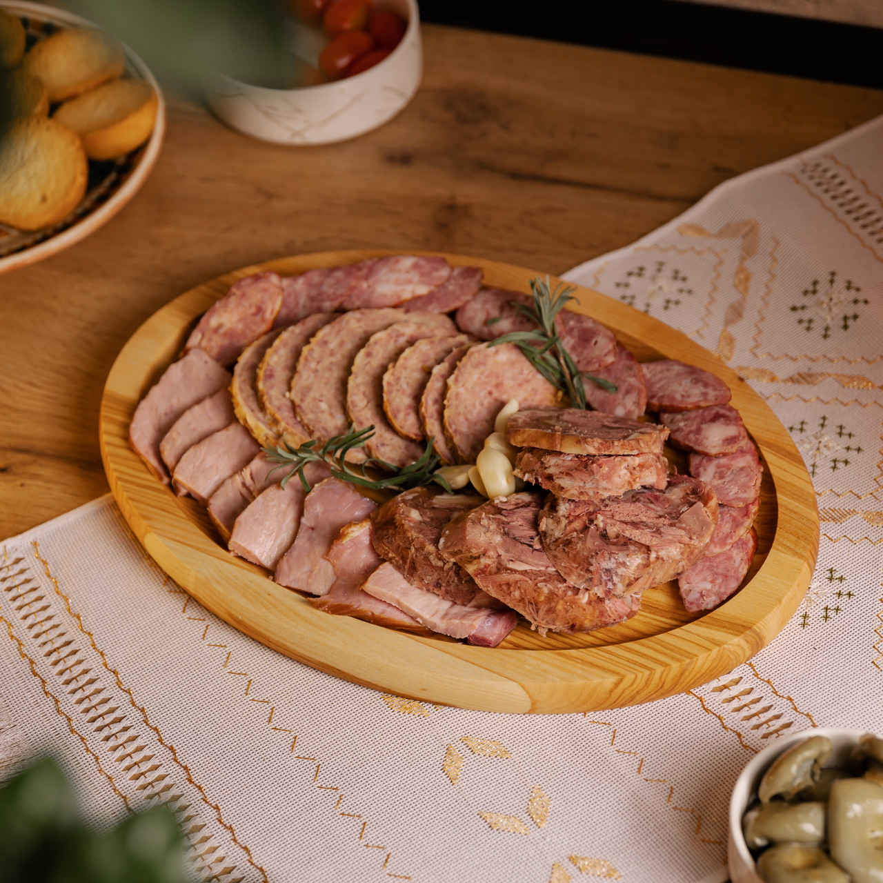 Овальна дошка 35×25 см для подачі нарізок, ясен T26W250 - Зображення 4