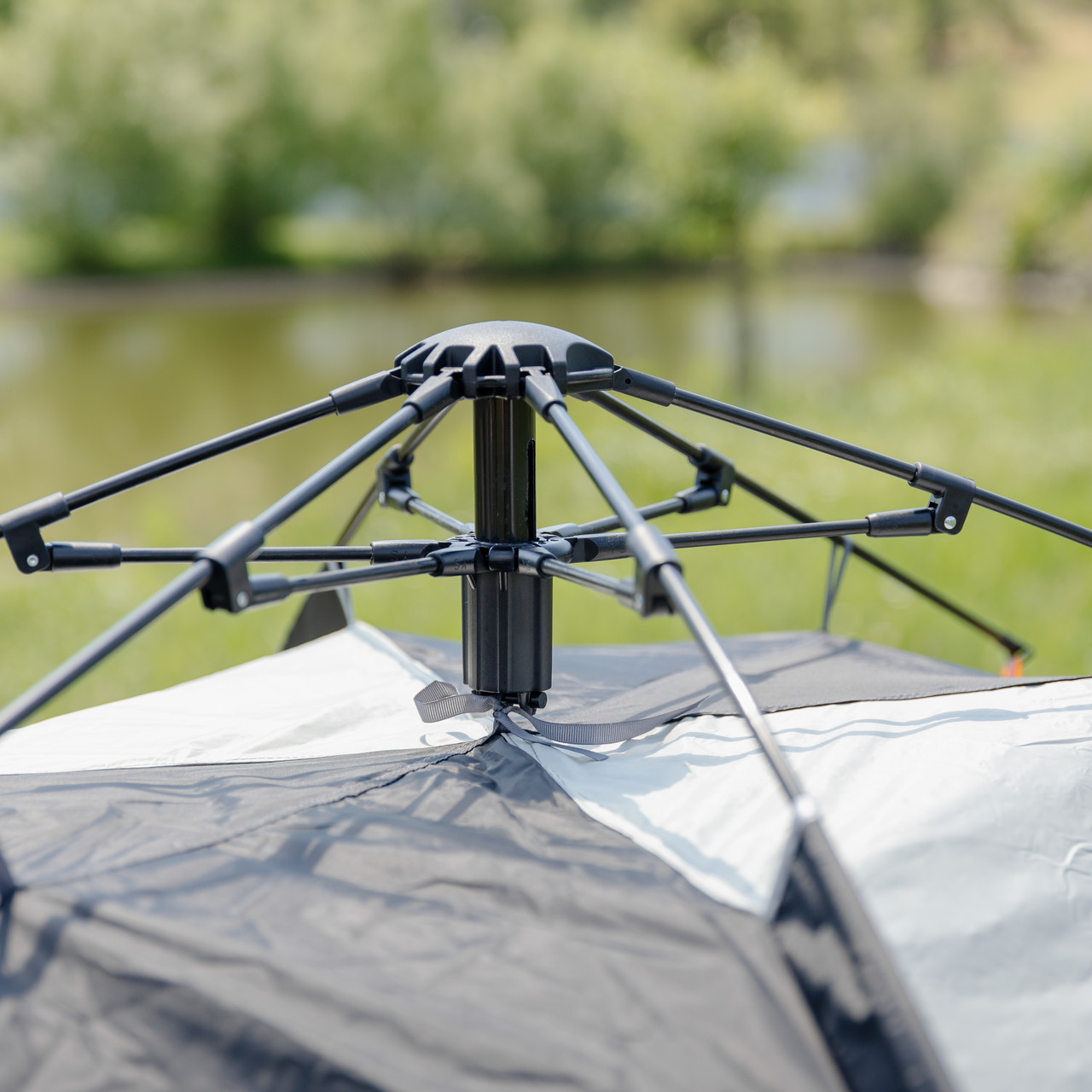 Намет автоматичний тримісний 2 на 2 (м) кемпінговий туристичний LU-016B Чорний - Зображення 6