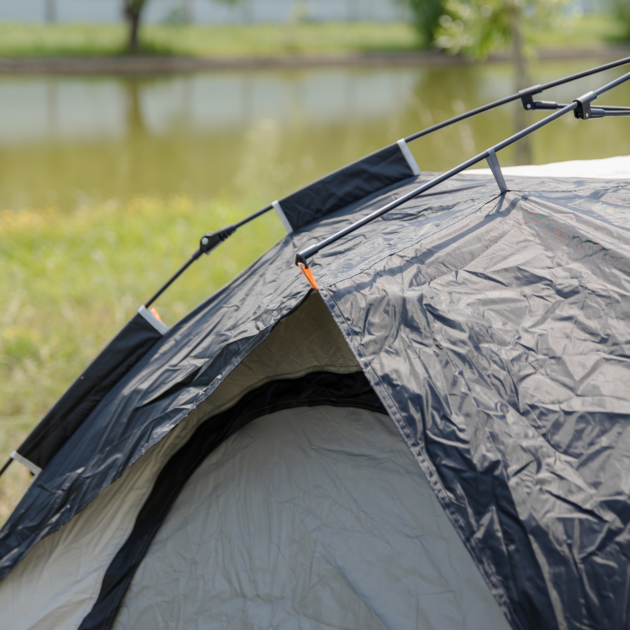 Намет автоматичний тримісний 2 на 2 (м) кемпінговий туристичний LU-016B Чорний - Зображення 8