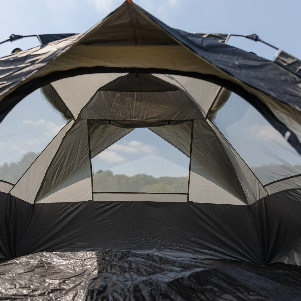 Намет автоматичний тримісний 2 на 2 (м) кемпінговий туристичний LU-016B Чорний - Зображення 9