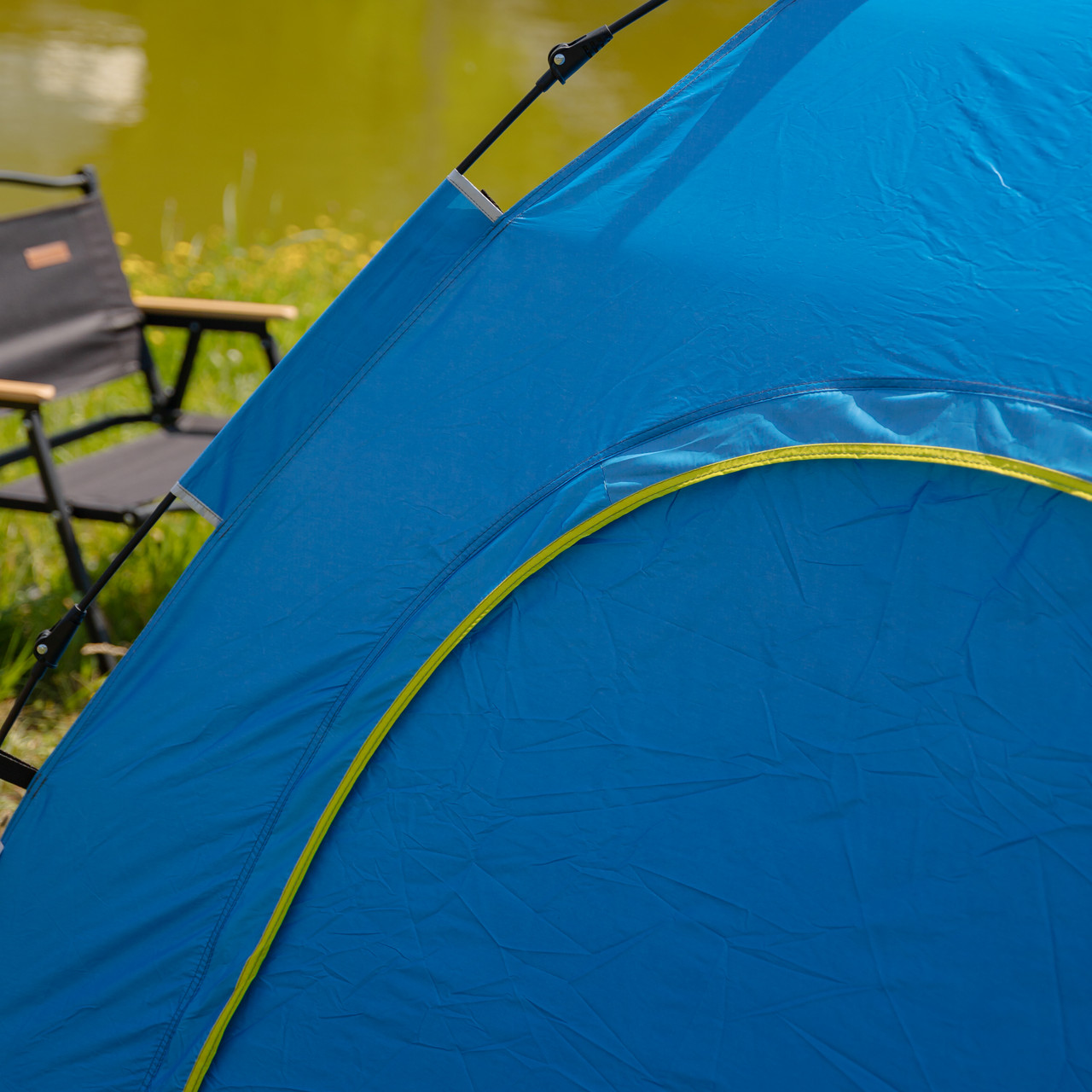 Намет кемпінговий 2 на 2 метри автоматичний для риболовлі походу туристичний LU-019BL Блакитний - Зображення 6