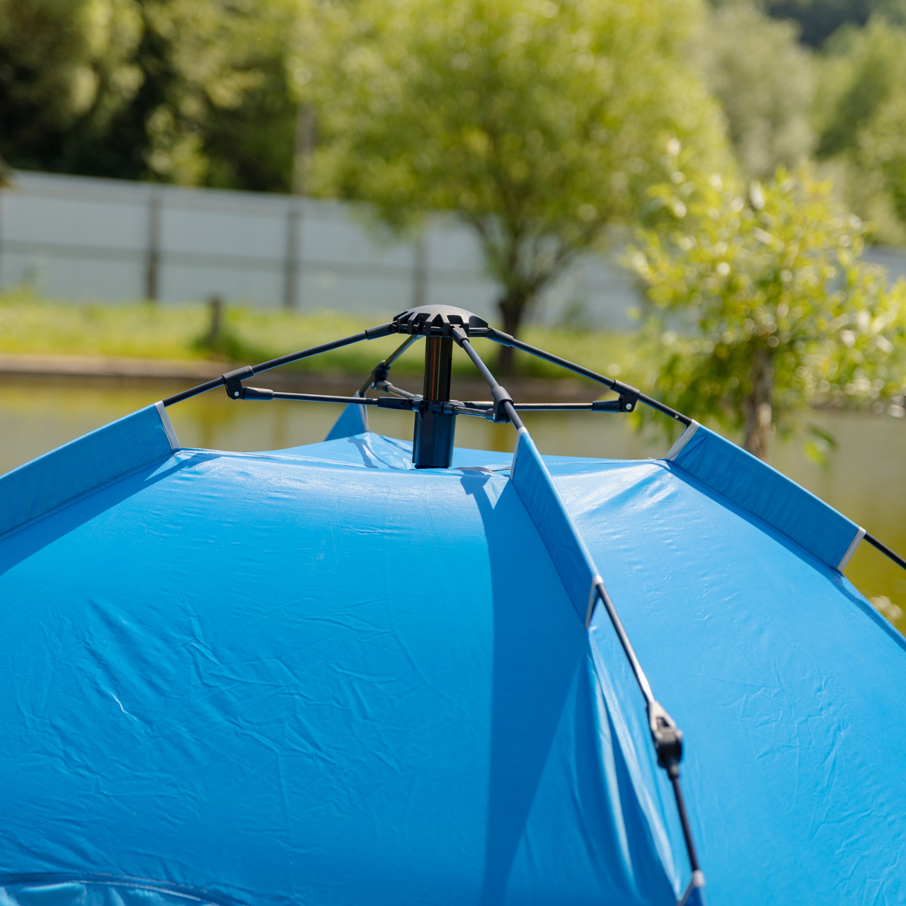 Намет кемпінговий 2 на 2 метри автоматичний для риболовлі походу туристичний LU-019BL Блакитний - Зображення 8