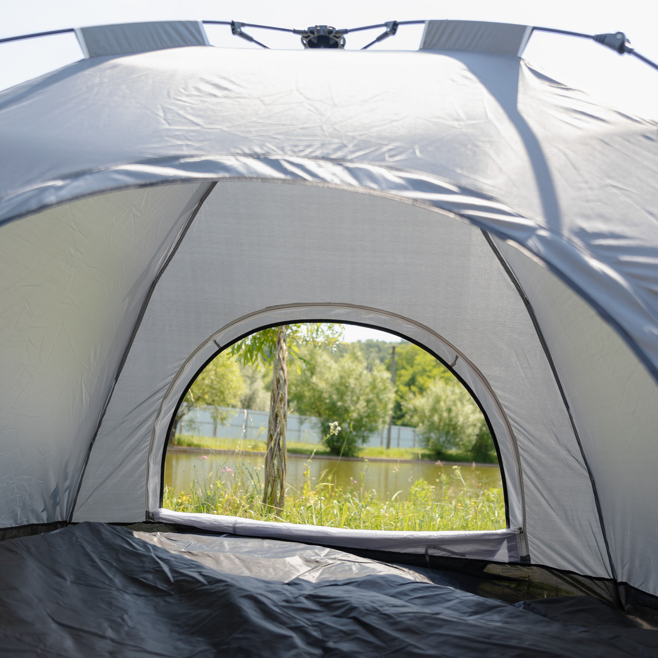Намет кемпінговий 2 на 2 метри автоматичний для риболовлі походу туристичний LU-019G Сірий - Зображення 5