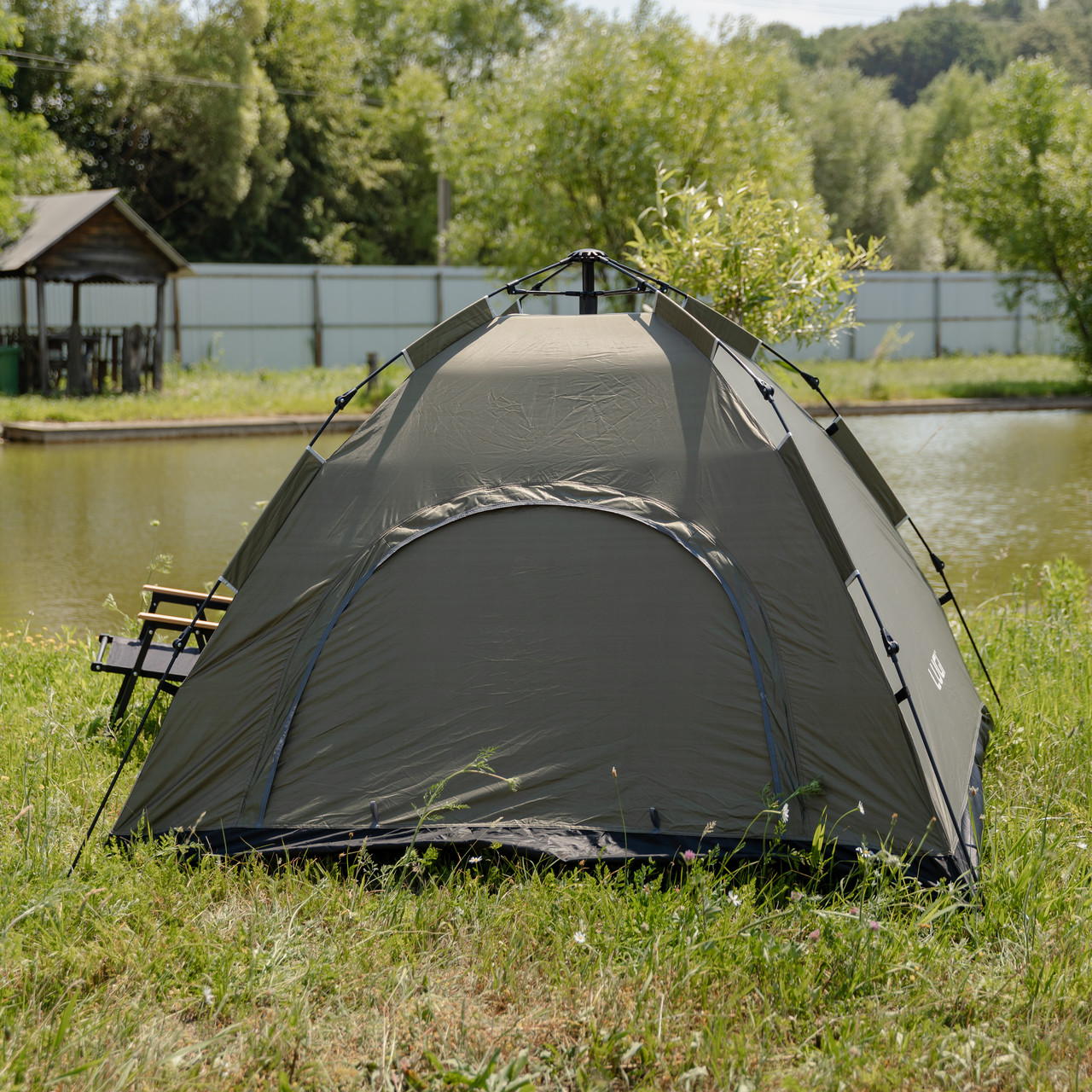 Намет кемпінговий 2 на 2 метри автоматичний для риболовлі походу туристичний LU-019GR Зелений - Зображення 3