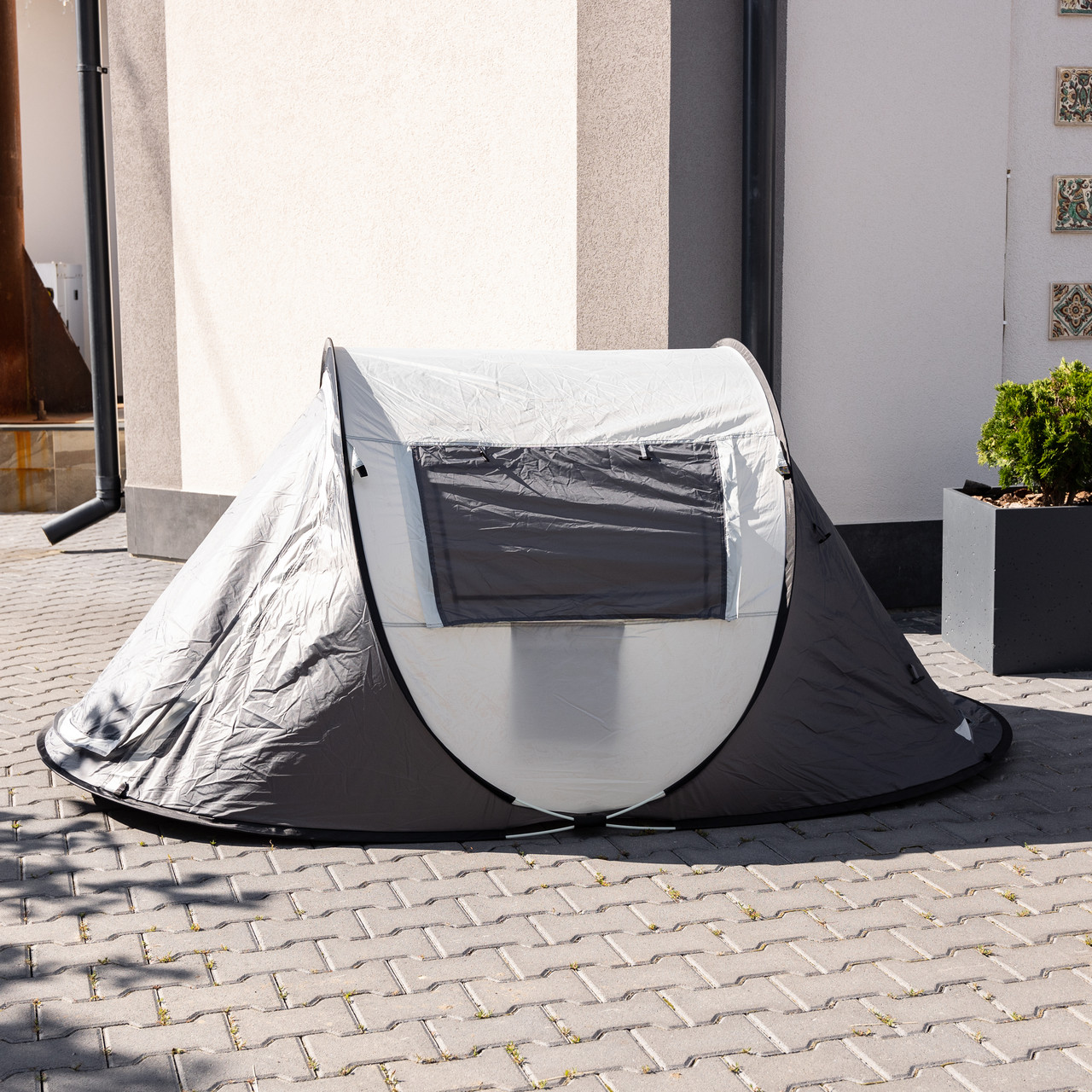 Намет туристичний 245×145×100 (см) кемпінговий для риболовлі 2 х місний Сірий LU-030BE - Зображення 2