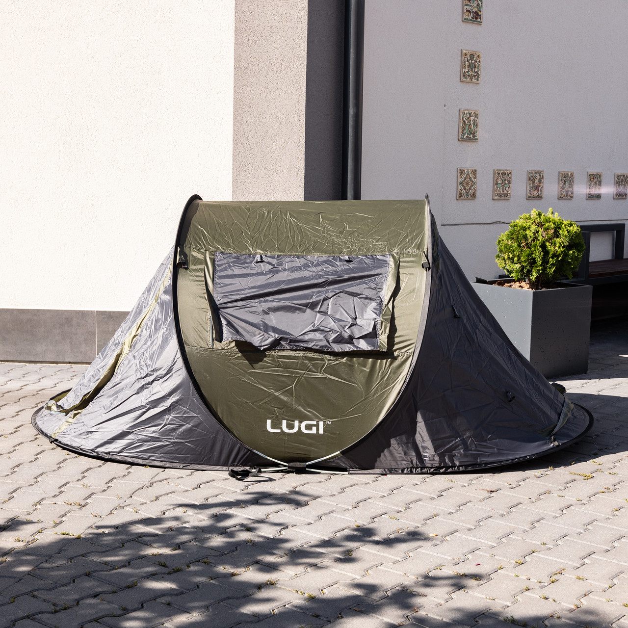 Намет туристичний 245×145×100 (см) кемпінговий для риболовлі 2 х місний Зелений LU-030GR - Зображення 3