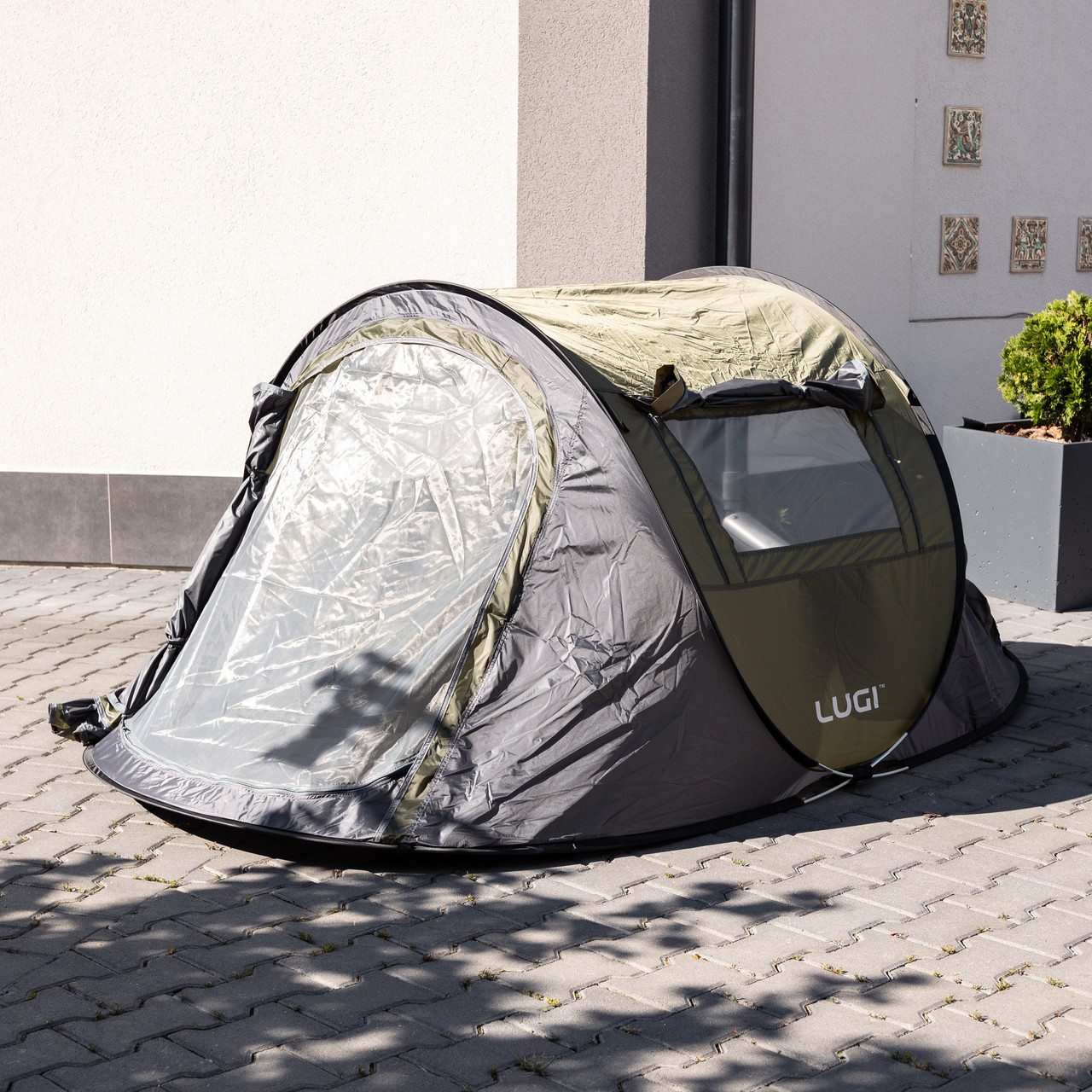 Намет туристичний 245×145×100 (см) кемпінговий для риболовлі 2 х місний Зелений LU-030GR - Зображення 4