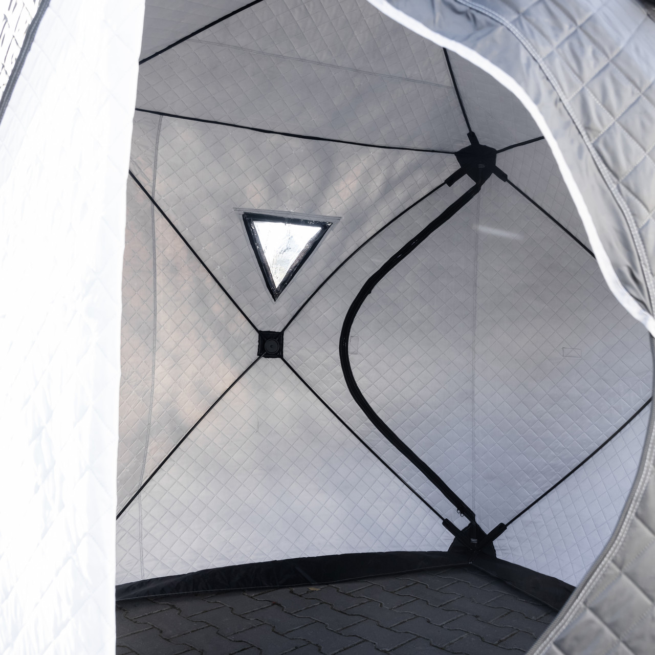 Намет зимовий утеплений "куб" 210х210х210 для рибалки туризму кемпінгу та подорожей Чорний LU-BD18B - Зображення 7