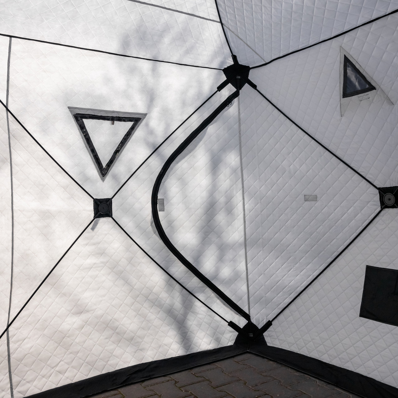 Намет зимовий утеплений "куб" 210х210х210 для рибалки туризму кемпінгу та подорожей Сірий LU-BD18G - Зображення 3