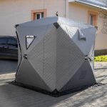 Намет зимовий утеплений "куб" 210х210х210 для рибалки туризму кемпінгу та подорожей Сірий LU-BD18G - Зображення 7