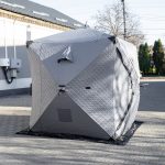 Намет зимовий утеплений "куб" 210х210х210 для рибалки туризму кемпінгу та подорожей Сірий LU-BD18G - Зображення 8