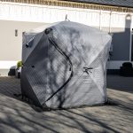 Намет зимовий утеплений "куб" 210х210х210 для рибалки туризму кемпінгу та подорожей Сірий LU-BD18G - Зображення 10