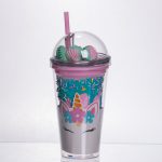 пластиковий стакан з трубочкою і кришкою 400 мл багаторазовий HP-18-1TUP