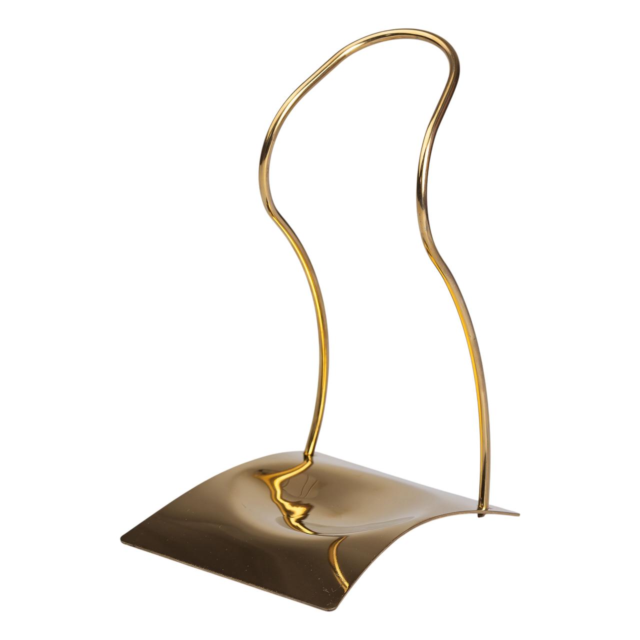 Підставка під ополоник, лопатку або ложку 12×10,5×17 см з нержавіючої сталі Золото HP-19-15-G - Зображення 1