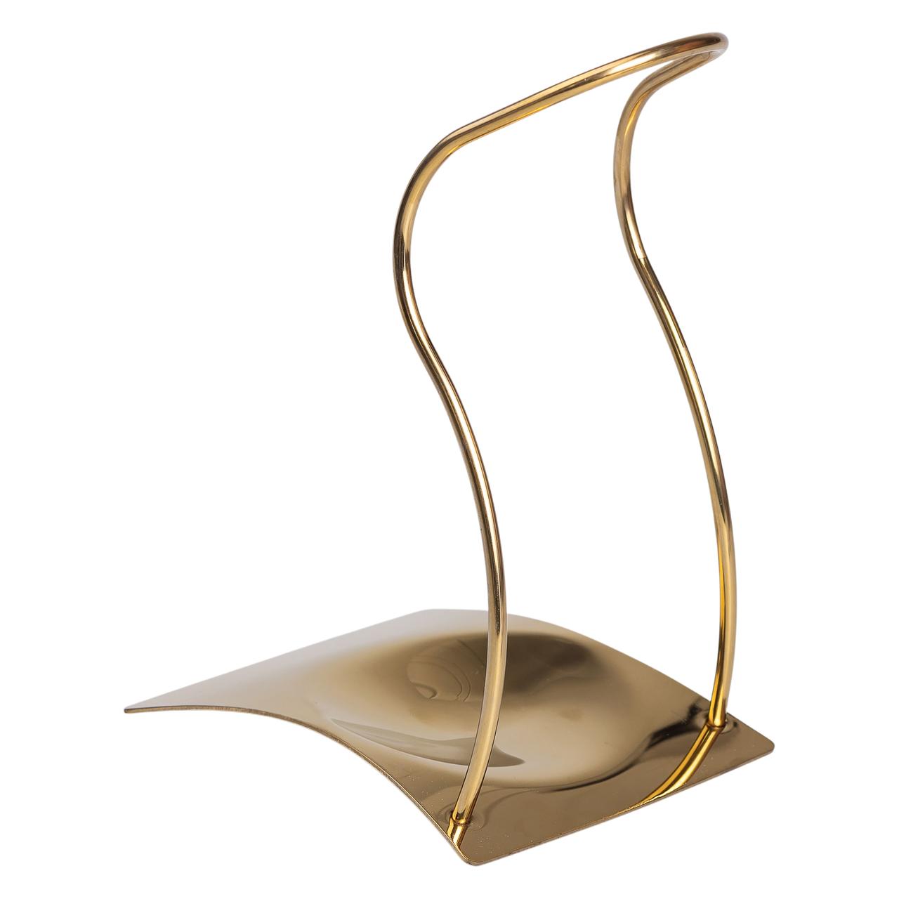 Підставка під ополоник, лопатку або ложку 12×10,5×17 см з нержавіючої сталі Золото HP-19-15-G - Зображення 2