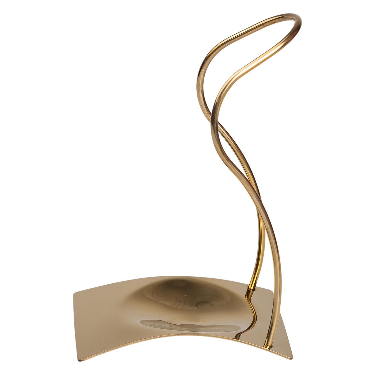 Підставка під ополоник, лопатку або ложку 12×10,5×17 см з нержавіючої сталі Золото HP-19-15-G - Зображення 3